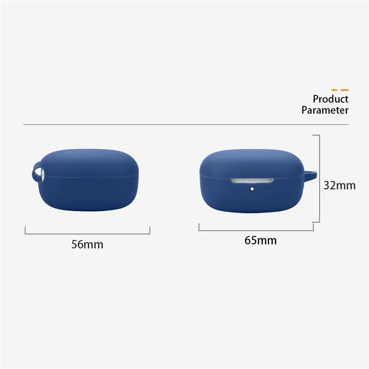 Funda de silicona suave con hebilla antióxido para auriculares Bluetooth Xiaomi Redmi Buds 6 Play - Rojo