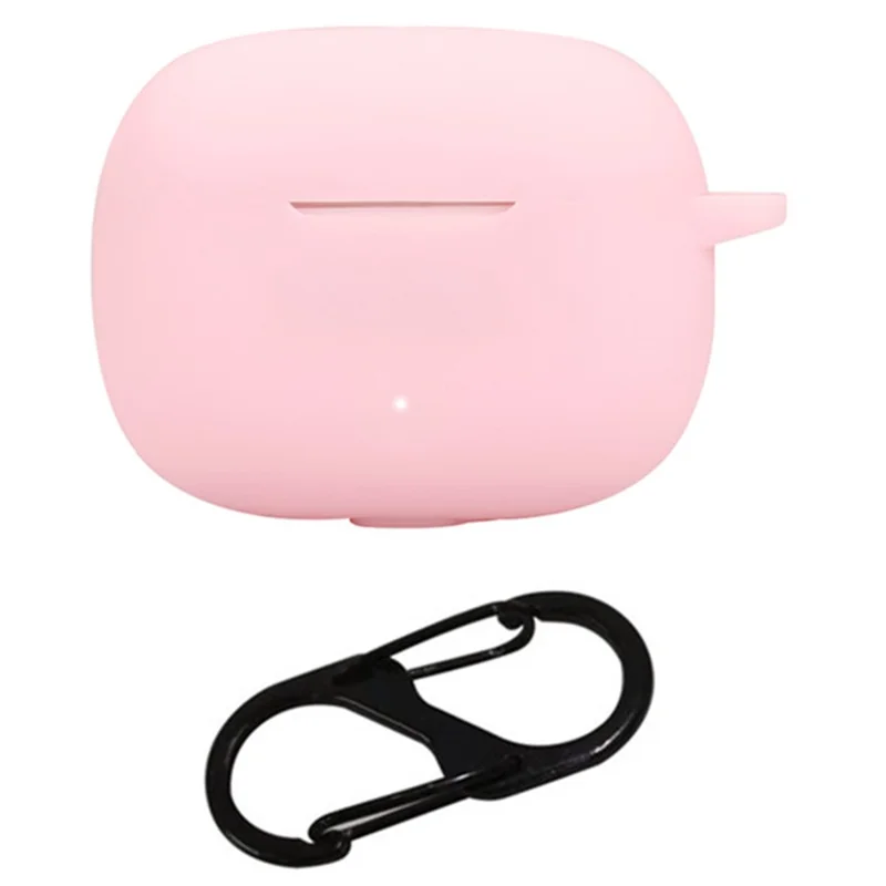 For Honor Choice LCHSE X7 Lite Bluetooth-compatible Earphones Case Soft Silicone Cover with Anti-Lost Buckle - Pink