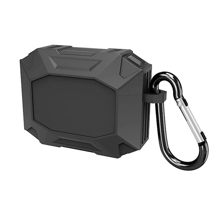 Dirose A19 Drop Proof Protecter Soft Sky Silicone Electhone Case de Charge Wireless Case Wired Wired Wired Over Hook Pour AirPods Pro - le Noir
