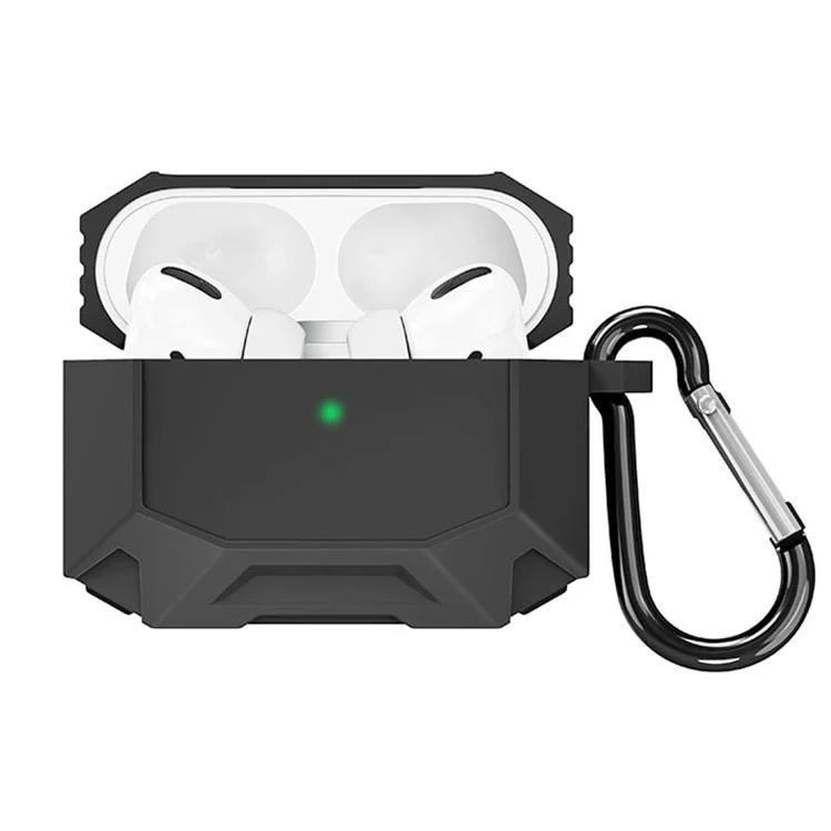 Dirose A19 Drop Proof Protecter Soft Sky Silicone Electhone Case de Charge Wireless Case Wired Wired Wired Over Hook Pour AirPods Pro - le Noir