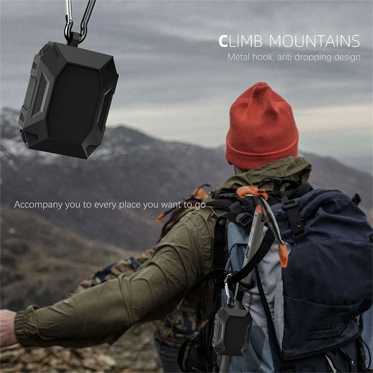 Dirose A19 Drop Proof Protecter Soft Sky Silicone Electhone Case de Charge Wireless Case Wired Wired Wired Over Hook Pour AirPods Pro - le Noir