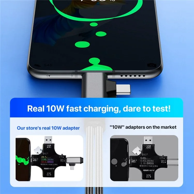 Câble adaptateur audio de charge USB-C vers 3,5 mm femelle + Type-C en forme de L - Ternissé