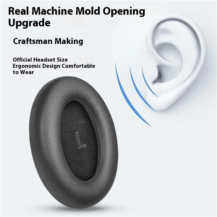 For Bose QuietComfort Ultra Replacement Ear Pads with Installation Tool - Black