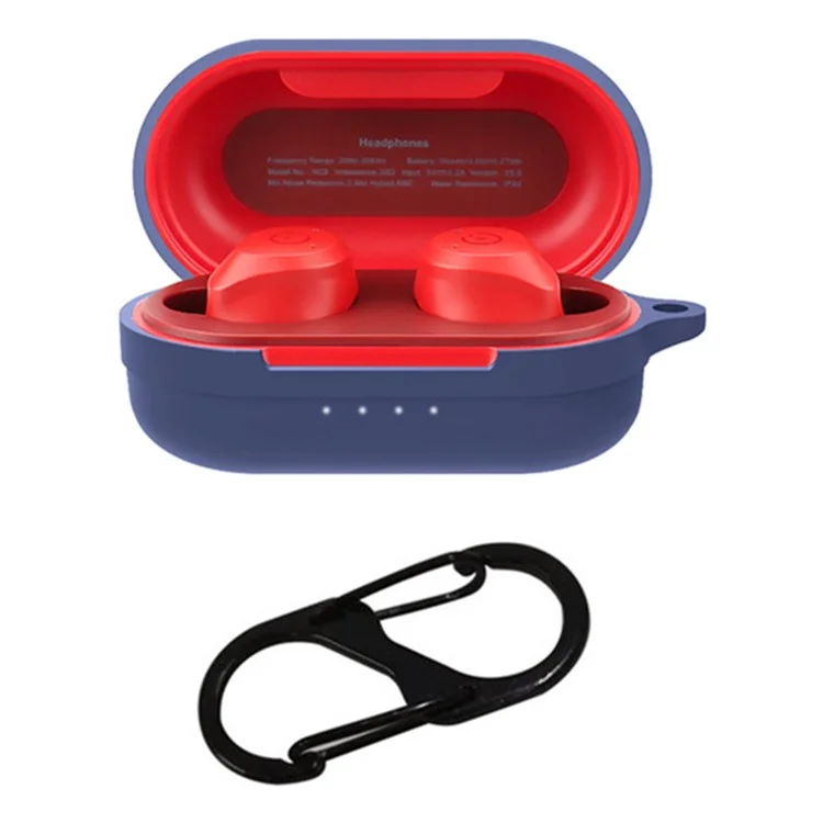 Funda para auriculares Bluetooth TOZO NC9 de silicona suave con hebilla anti-pérdida - Azul oscuro