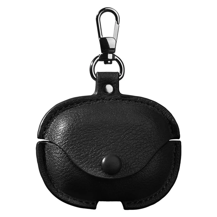 Funda de carga de cuero + PC para el estuche protector de los auriculares Xiaomi Redmi Buds 6 - Negro