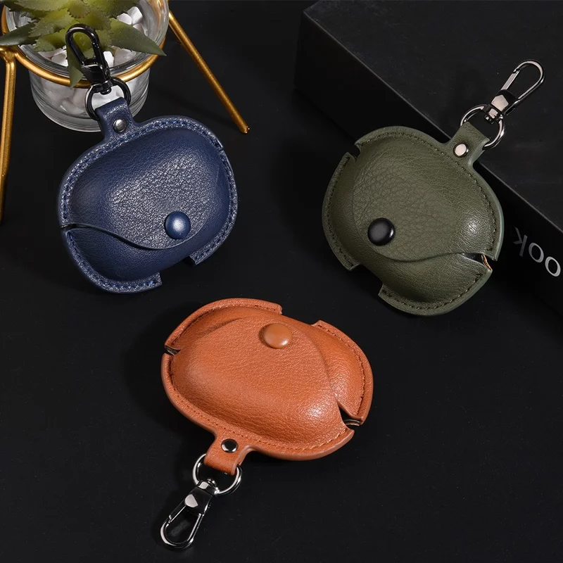 For Xiaomi Redmi Buds 6 Charging Case Cover Leather+PC Earbuds Protective Case - Green