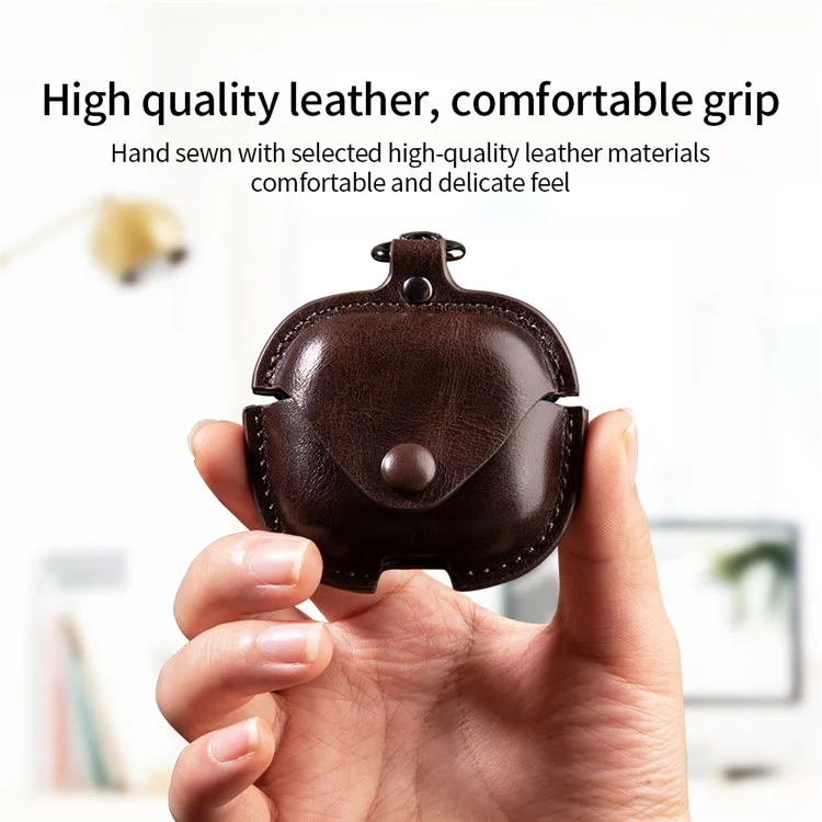 Funda protectora de cuero y PC para el estuche de carga de Xiaomi Redmi Buds 6 Active - Negro