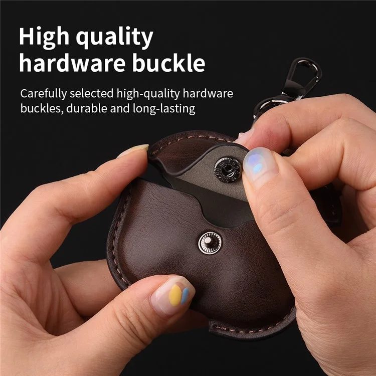 Funda protectora de cuero y PC para el estuche de carga de Xiaomi Redmi Buds 6 Active - Negro