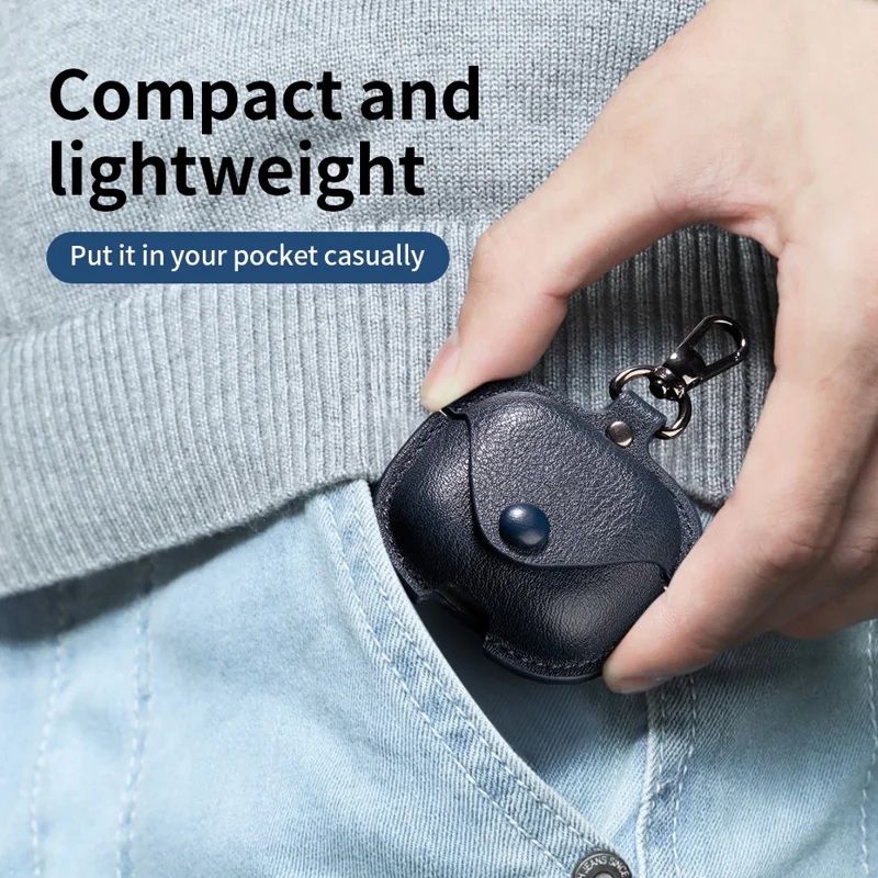 For Xiaomi Redmi Buds 6 Active Charging Case Cover Leather+PC Earbuds Protective Case - Green