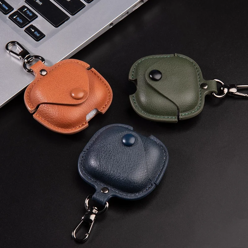 For Xiaomi Redmi Buds 6 Active Charging Case Cover Leather+PC Earbuds Protective Case - Green
