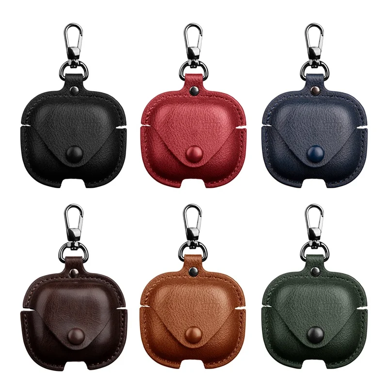 For Xiaomi Redmi Buds 6 Active Charging Case Cover Leather+PC Earbuds Protective Case - Green