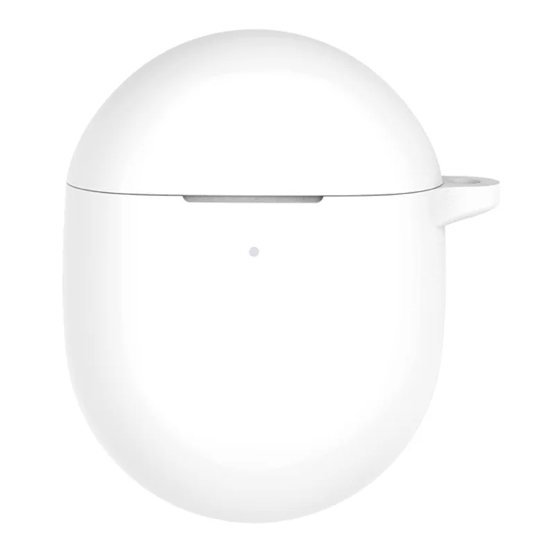 For Google Pixel Buds Pro 2 Case with Carabiner Bluetooth-compatible Earphone Silicone Protective Cover - White