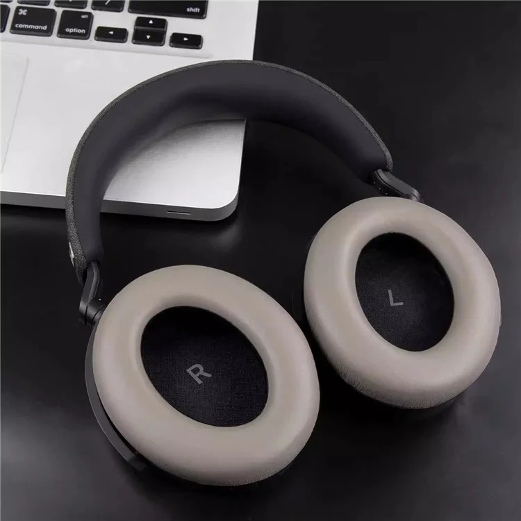1 Pair For Sennheiser Momentum 4 Replacement Ear Pads Protein Leather Cushions with Removal Tool - Grey