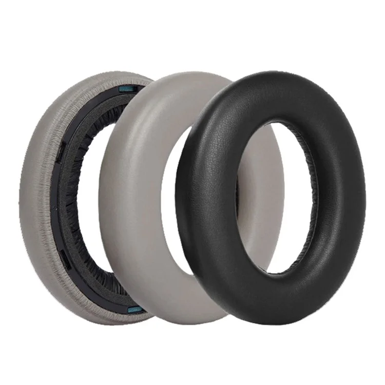 1 Pair For Sennheiser Momentum 4 Replacement Ear Pads Protein Leather Cushions with Removal Tool - Grey