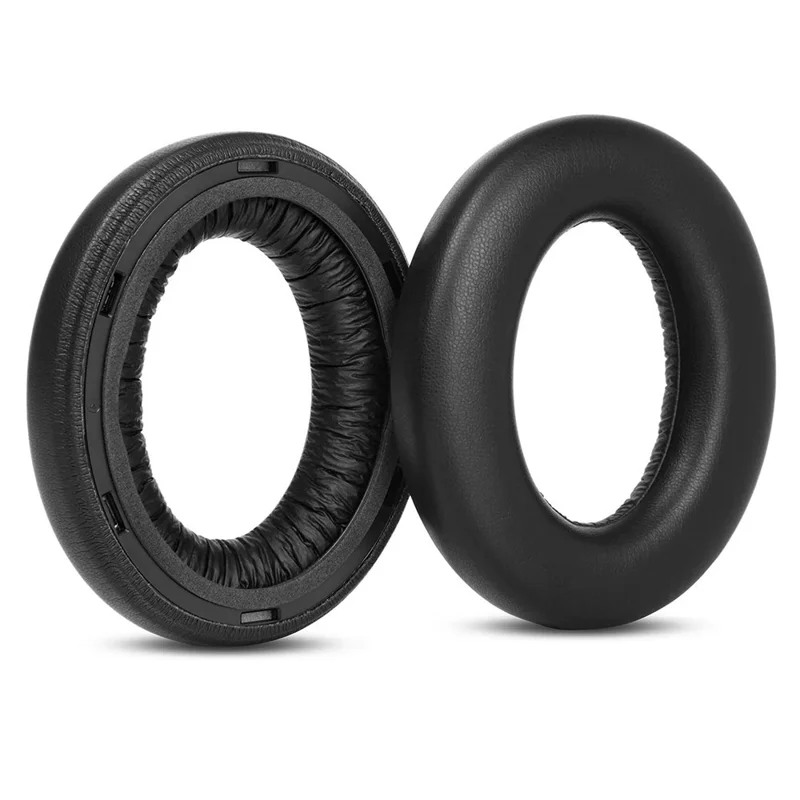 1 Pair For Sennheiser Momentum 4 Replacement Ear Pads Protein Leather Cushions with Removal Tool - Black