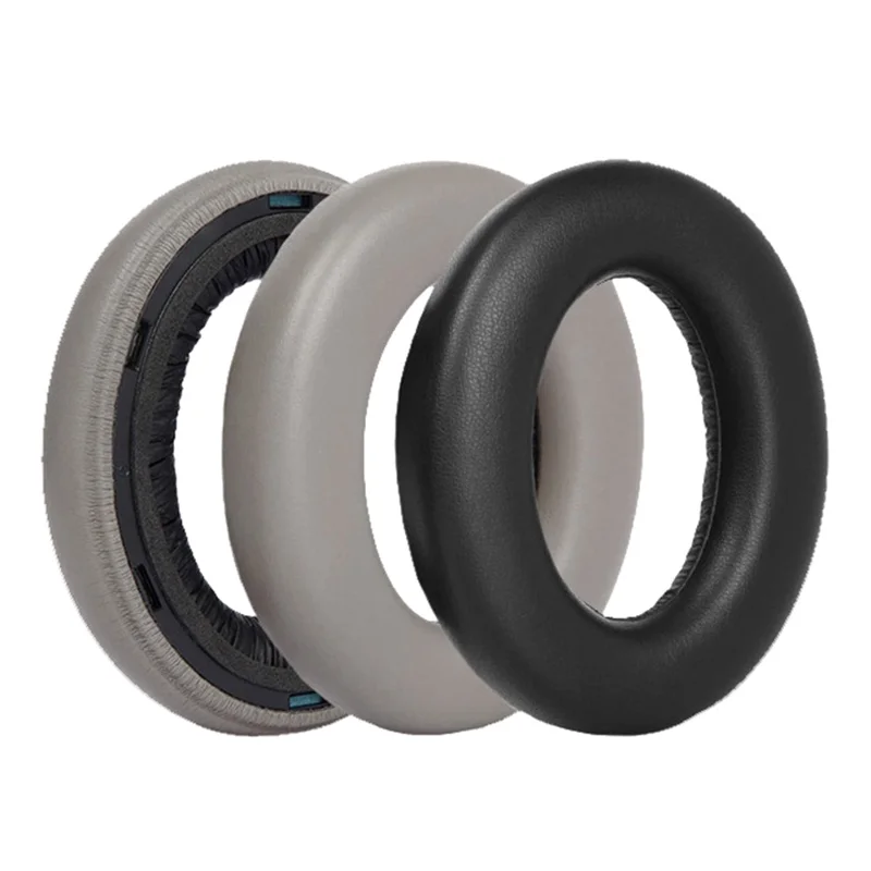 1 Pair For Sennheiser Momentum 4 Replacement Ear Pads Protein Leather Cushions with Removal Tool - Black