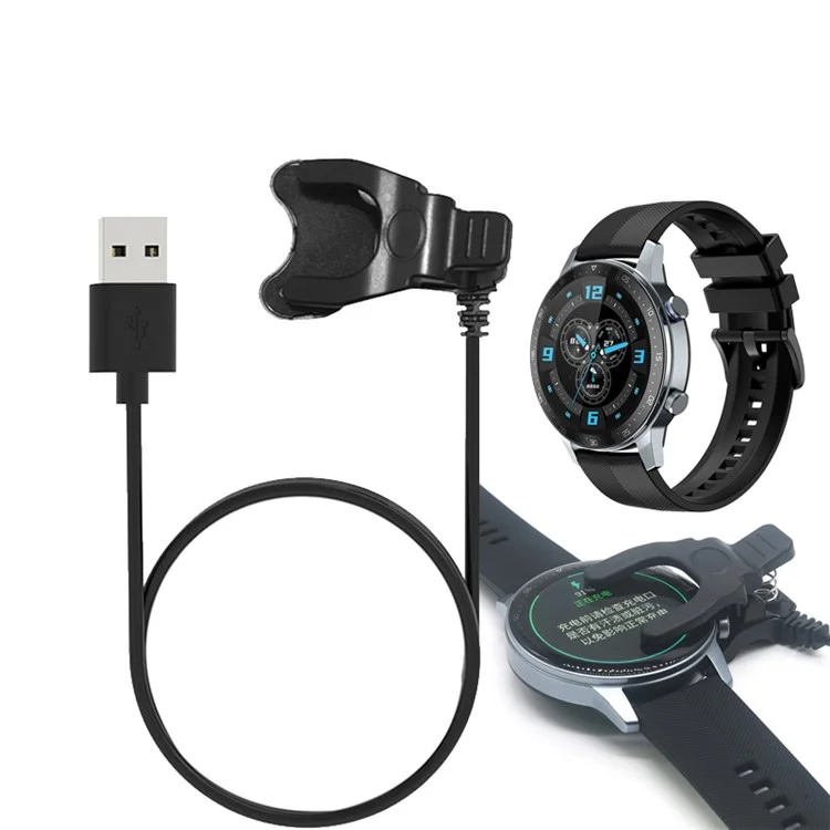 30cm USB Cable Smart Watch Charger Charging Dock Clip for ZTE Watch GT EC24C - Black