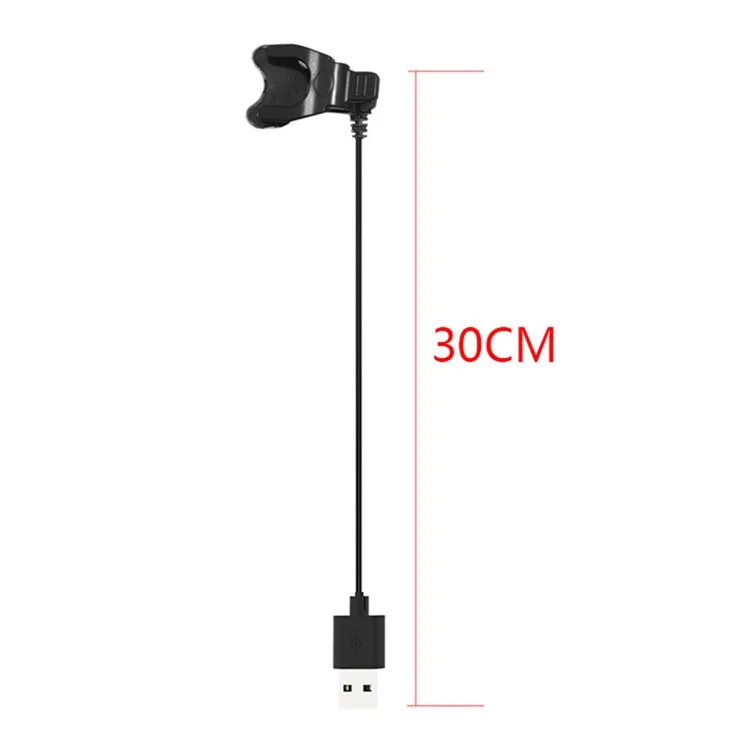 30cm USB Cable Smart Watch Charger Charging Dock Clip for ZTE Watch GT EC24C - Black