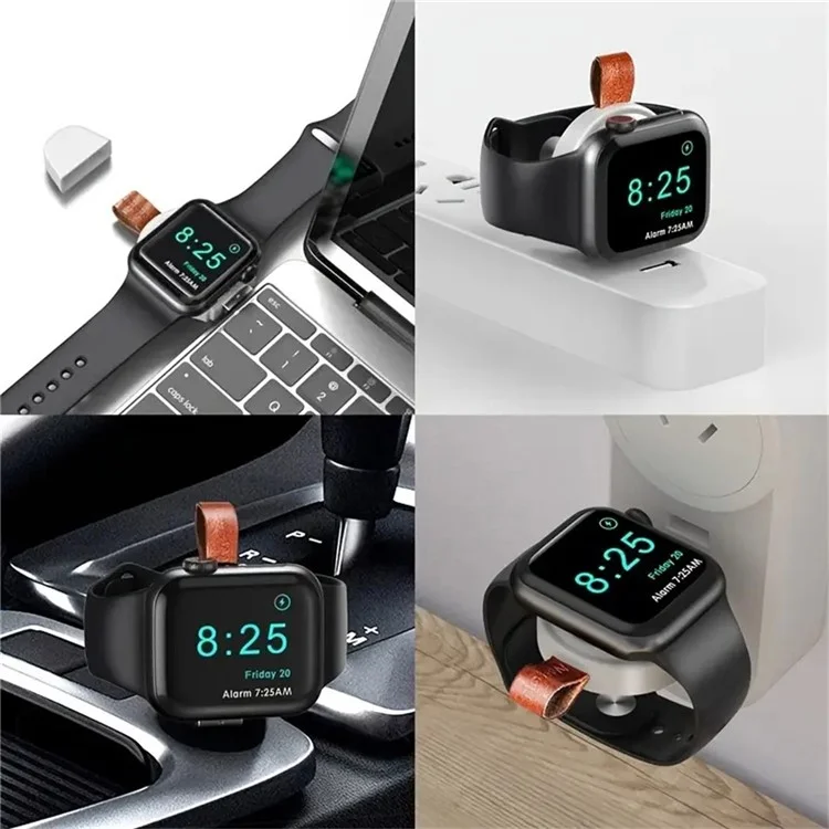 A01 Carregador sem fio USB para Apple Watch - Dock de carregamento magnético - Preto