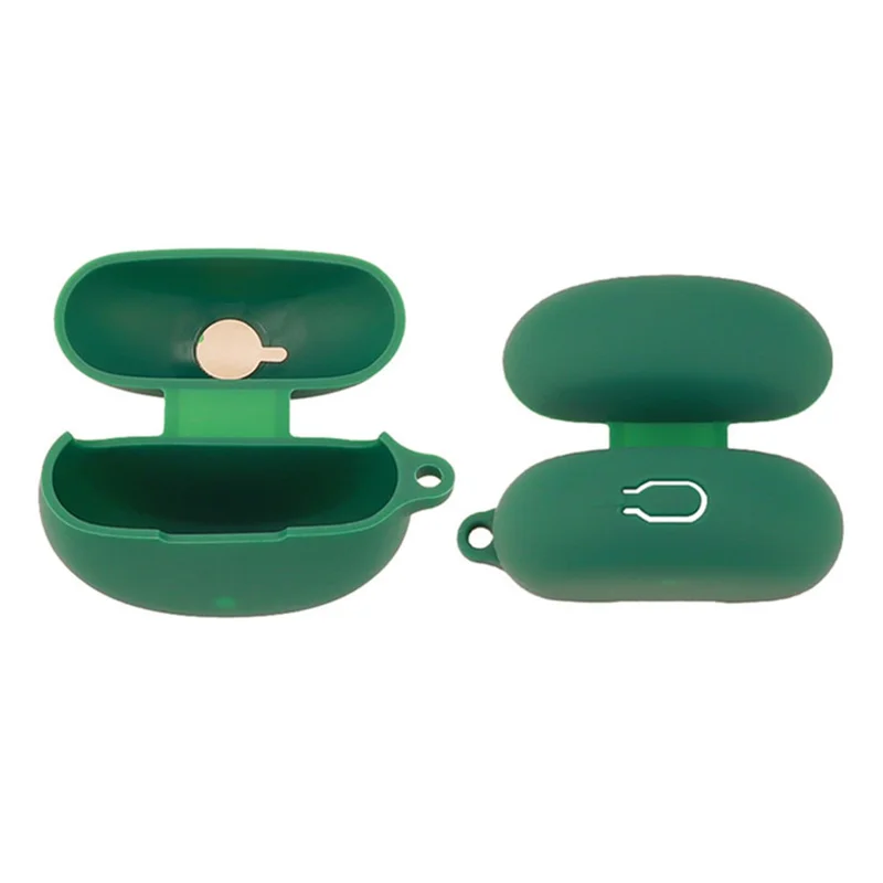 For Oppo Enco R3 Pro Case with Anti Lost Buckle Bluetooth-compatible Earbuds Silicone Protective Cover - Yellow