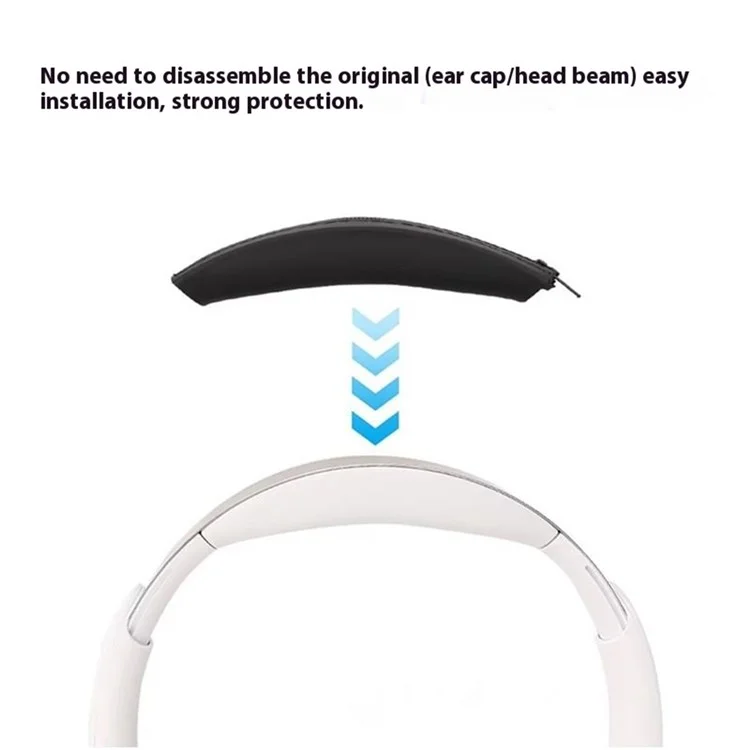 Funda protectora de diadema de silicona para auriculares iKF Solo - Negro