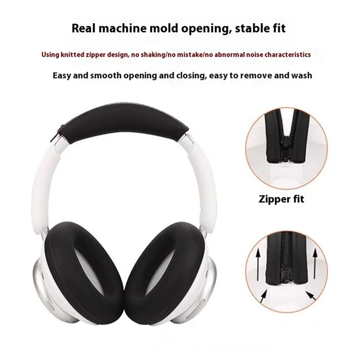 Funda protectora de diadema de silicona para auriculares iKF Solo - Negro