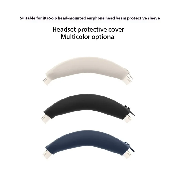 Funda protectora de diadema de silicona para auriculares iKF Solo - Negro