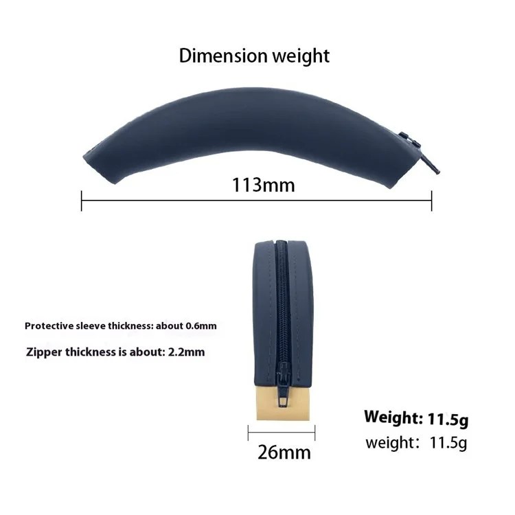 Funda protectora de diadema de silicona para auriculares iKF Solo - Negro