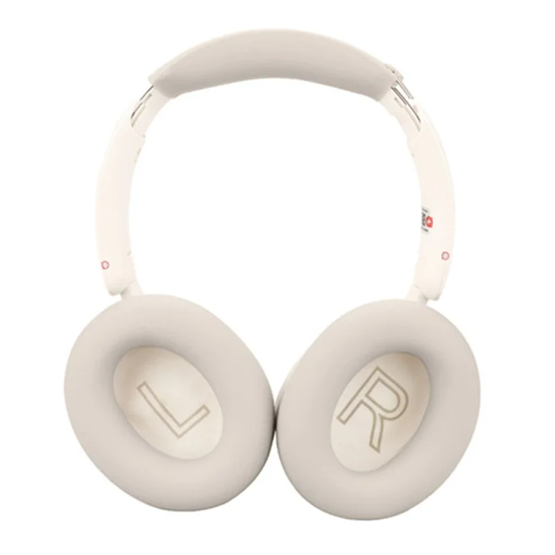 For iKF Solo Headphones Silicone Case Set Earpad Cushion Cover + Headband Protector - Beige