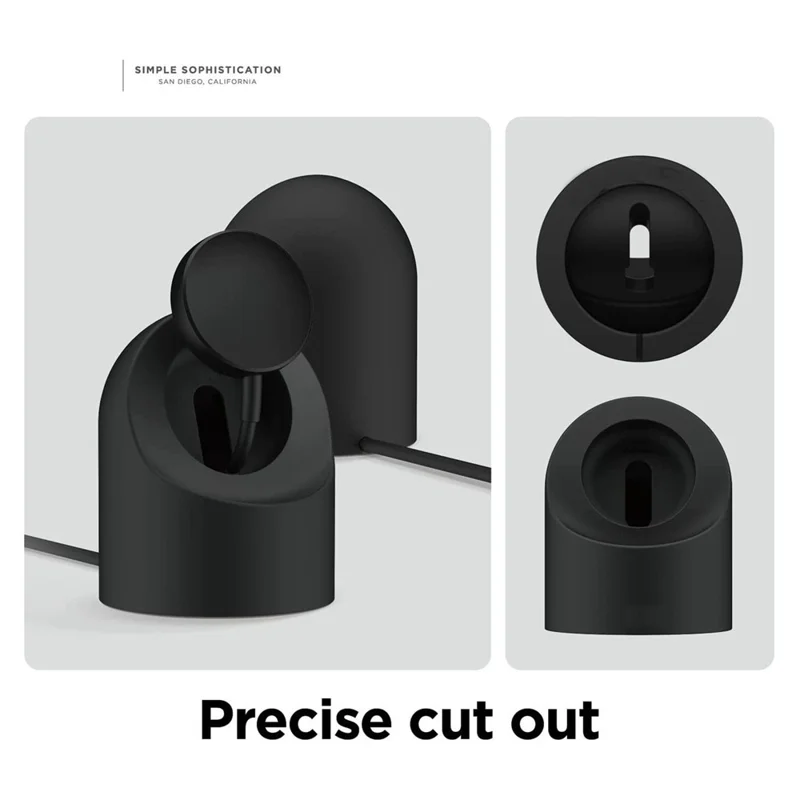 For Samsung Galaxy Watch7 44mm / FE / 6 / 5 Pro / 5 Charging Dock Silicone Stand Watch Charger Holder - White