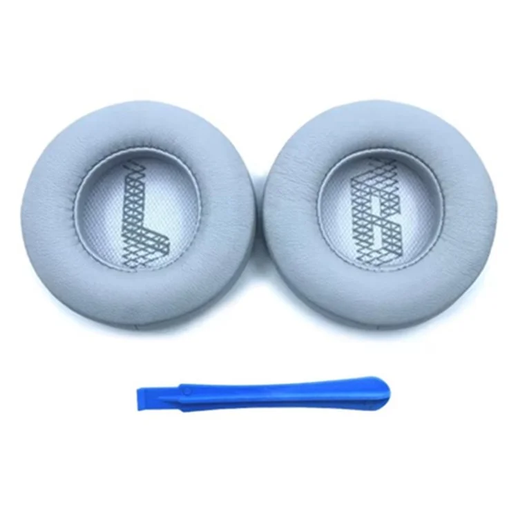 1 Pair For JBL Live 400BT / 460NC Ear Pads Protein Leather Cushions with Removal Tool - Grey