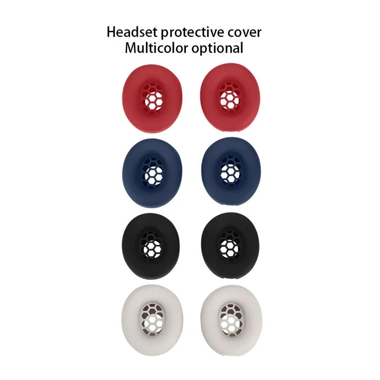 1 Pair Earpad Silicone Case for Beats Studio Pro Kim Kardashian Headphones Cushion Protective Cover - Black