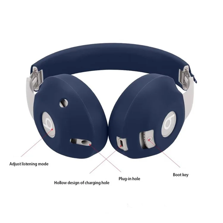 Silicone Protective Cover Set for Beats Studio Pro Kim Special Edition Ear Pad Case + Headband Cover - Beige