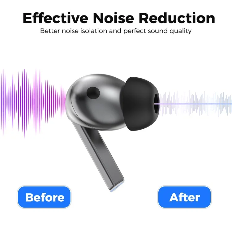 AHASTYLE WG173 1 par de extremos de silicona L para Samsung Galaxy Buds3 Pro Auriculares Bluetooth Puntas de repuesto - Blanco