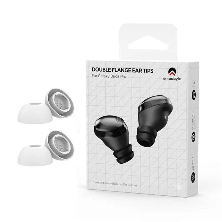 AHASTYLE WG173 1 par de extremos de silicona L para Samsung Galaxy Buds3 Pro Auriculares Bluetooth Puntas de repuesto - Blanco