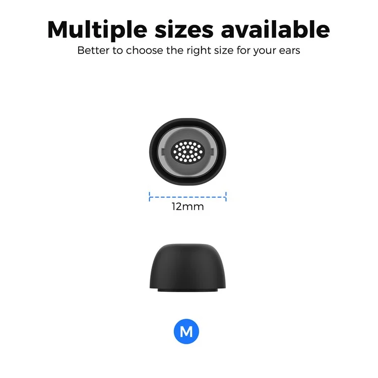 AHASTYLE WG173 1Par M Puntas de silicona para Samsung Galaxy Buds3 Pro Auriculares Bluetooth Puntas de repuesto - Blanco