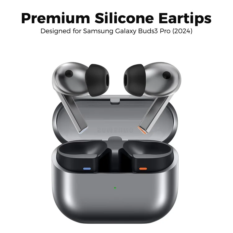 AHASTYLE WG173 1 пара силиконовых насадок для наушников Samsung Galaxy Buds3 Pro Bluetooth, сменные наконечники - белые