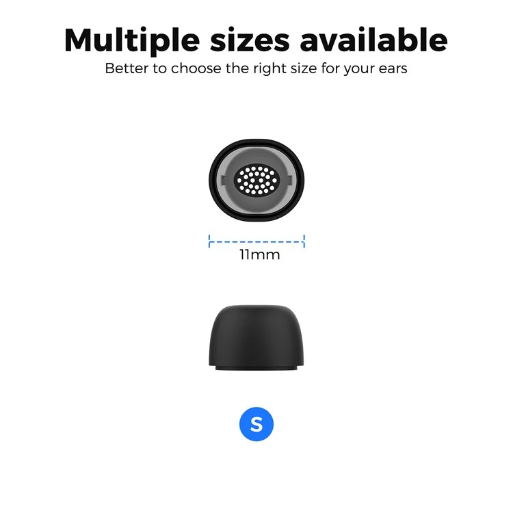 AHASTYLE WG173 1 пара силиконовых насадок для наушников Samsung Galaxy Buds3 Pro Bluetooth, сменные наконечники - белые