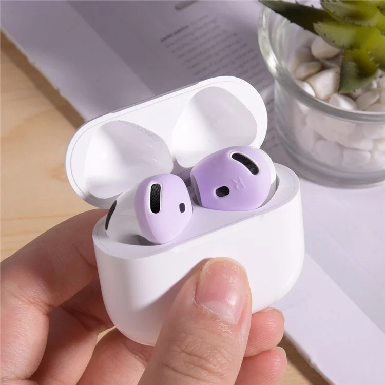 For AirPods 4 Ear Tips Replacement Ultra Thin Silicone Earbuds Cover - Light Pink