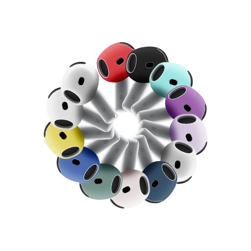 For AirPods 4 Ear Tips Replacement Ultra Thin Silicone Earbuds Cover - Transparent