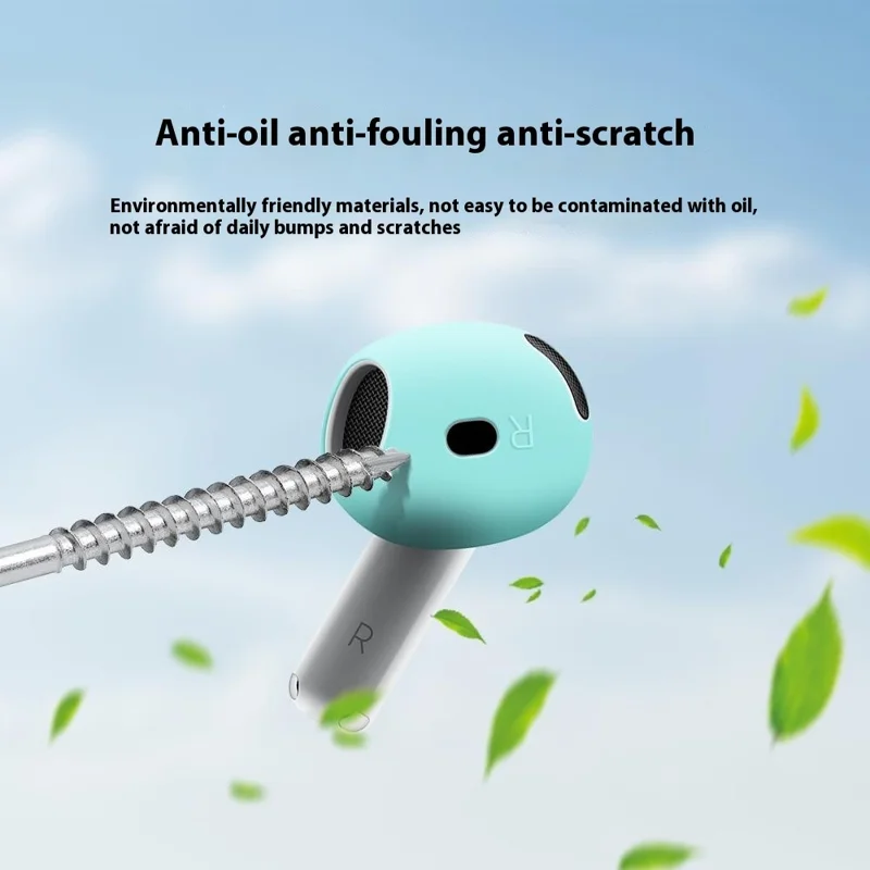 For AirPods 4 Ear Tips Replacement Ultra Thin Silicone Earbuds Cover - Transparent