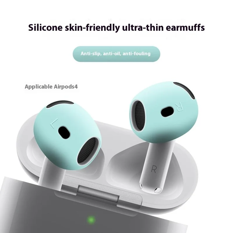 For AirPods 4 Ear Tips Replacement Ultra Thin Silicone Earbuds Cover - Transparent