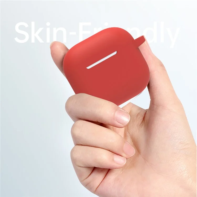 8 Stück / Set für AirPods 4 Schutzhülle Set mit Verlustschutzriemen, Uhrenclip, Ohrhaken, Karabiner, Reinigungsbürste und grauer Tasche - Dunkelgrün