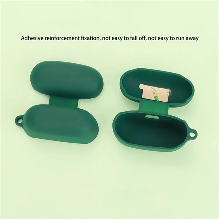Funda para JBL Endurance Race 2 con hebilla anti-pérdida, auriculares inalámbricos Bluetooth y cubierta protectora de silicona - Verde oscuro