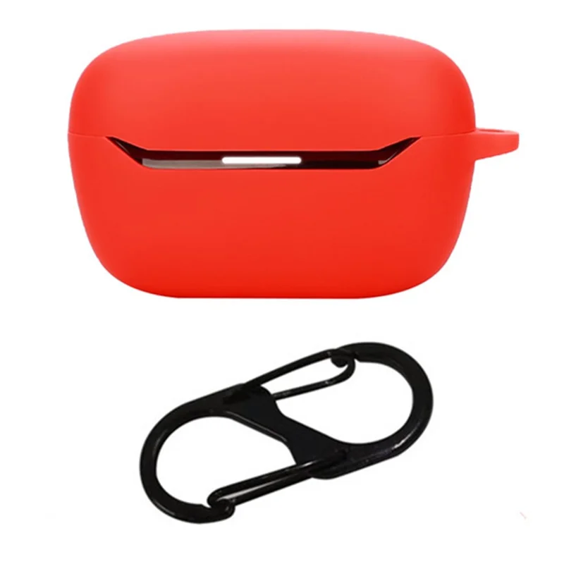 For JBL Endurance Race 2 Case with Anti Lost Buckle Bluetooth-compatible Earbuds Silicone Protective Cover - Red