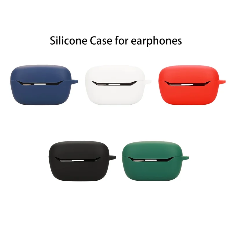For JBL Endurance Race 2 Case with Anti Lost Buckle Bluetooth-compatible Earbuds Silicone Protective Cover - Red