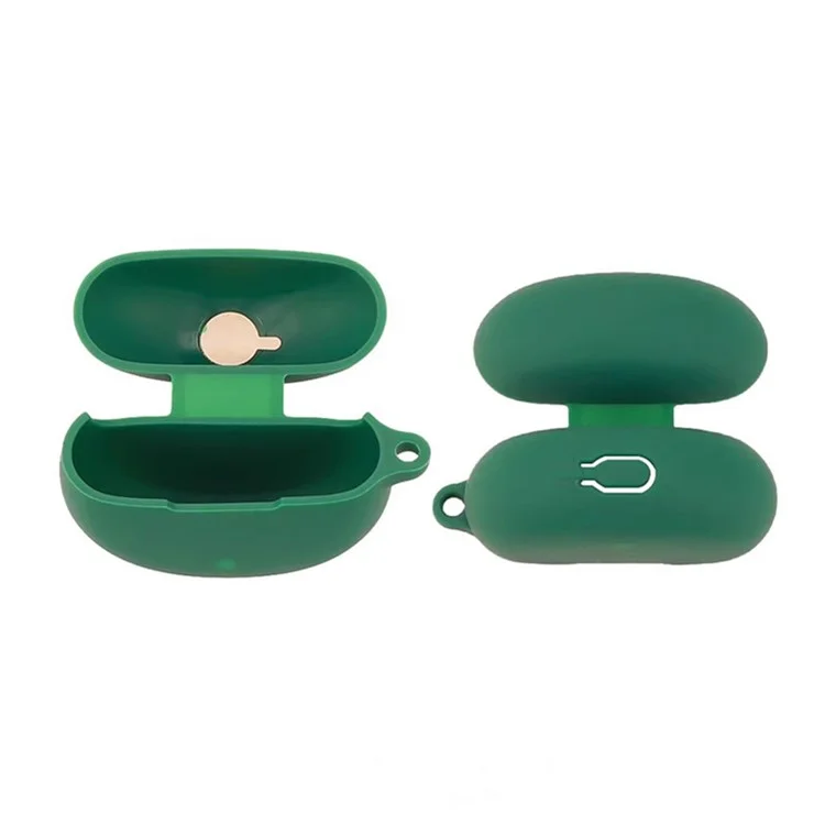 Étui pour OnePlus Buds Ace 2 avec boucle anti-perte, écouteurs Bluetooth et housse de protection en silicone - Vert matcha