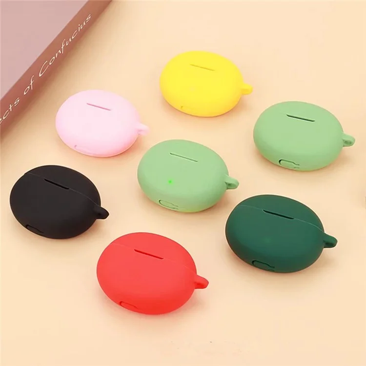 Étui pour OnePlus Buds Ace 2 avec boucle anti-perte, écouteurs Bluetooth et housse de protection en silicone - Vert matcha