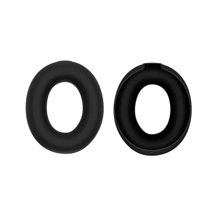 1 Par de fundas de silicona para auriculares TOZO HT2, cojín protector - Negro