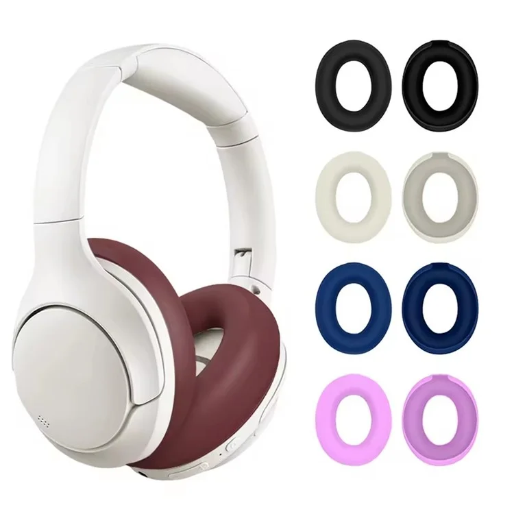 1 Par de fundas de silicona para auriculares TOZO HT2, cojín protector - Negro